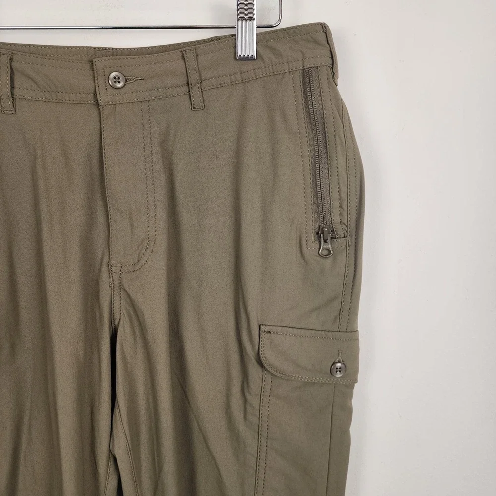 Clothing Arts P Cubed‎ Pickpocket Proof Olive Green Pants Women's Size 8 Tall
